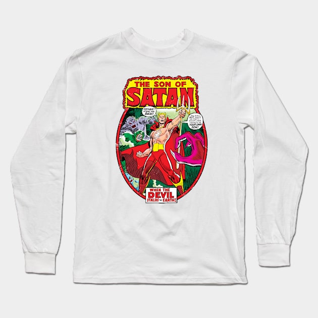 Son of Satan  (Alt Print) Long Sleeve T-Shirt by Nerdology